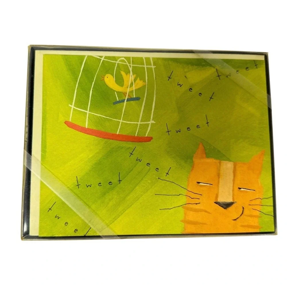 Lot of 7 Cat Themed Note Pad, Note Books , Note Cards, Framed Little Picture